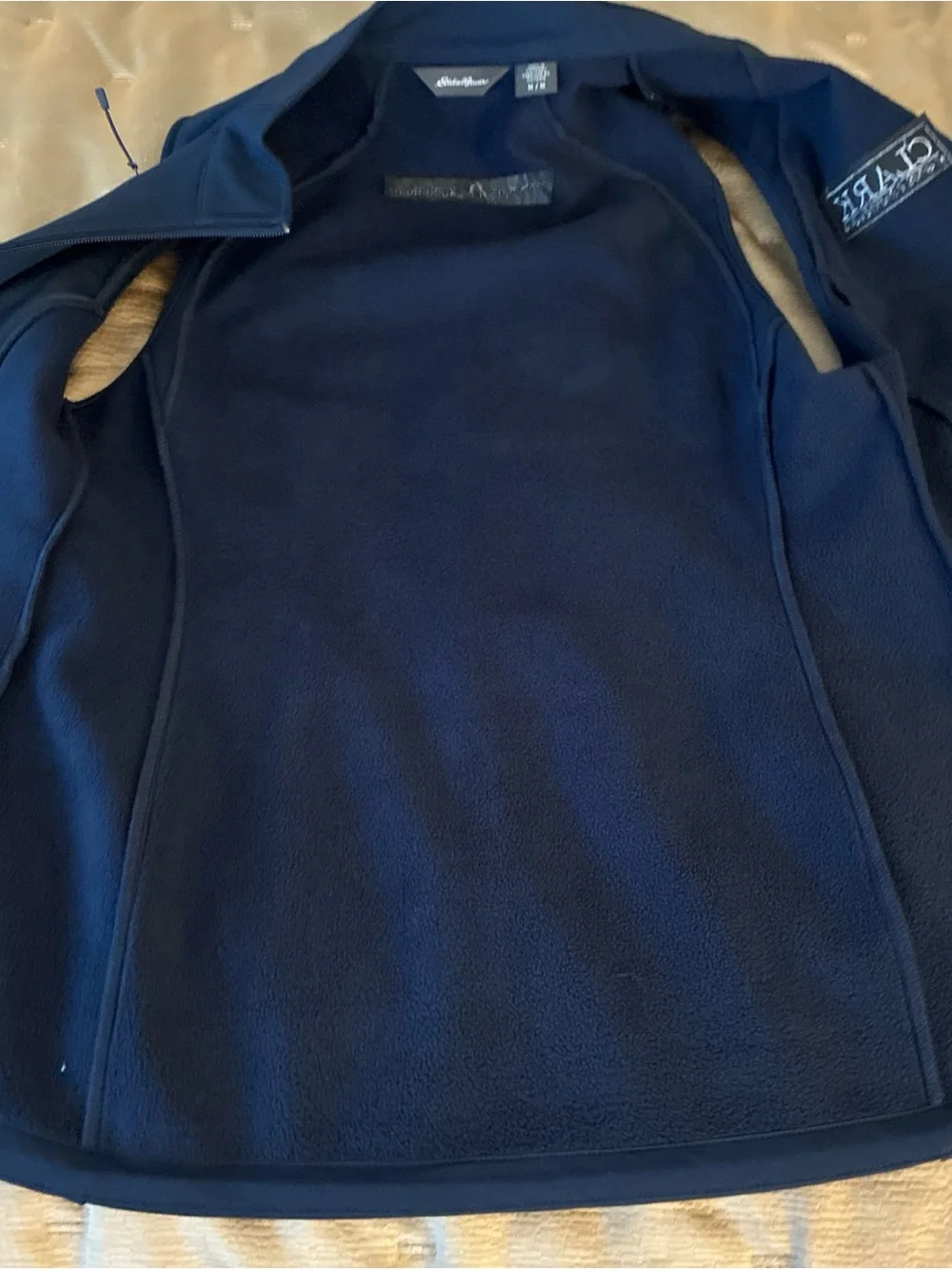 New Eddie Bauer Navy Sleeveless Softshell Vest